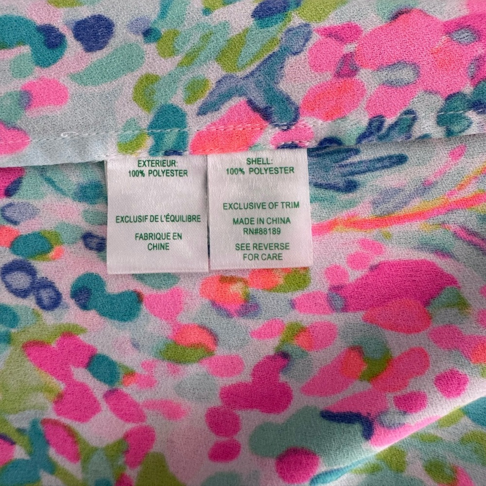 Lilly Pulitzer Pearl Soft Shift Mini Dress Catch The Wave Size 0 Like New - Picture 7 of 11